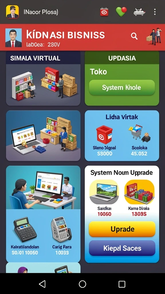 sky99 - Menu karakter yang menawarkan berbagai pilihan kustomisasi.